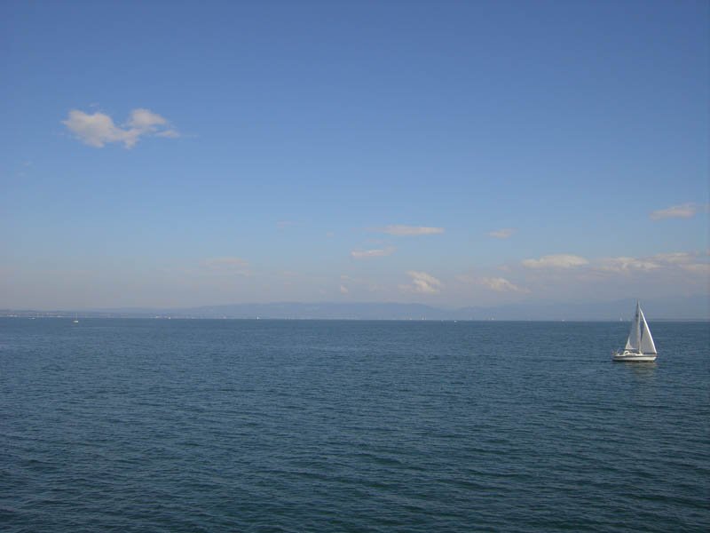 bodensee. Panorama vom Bodensee aus.