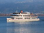 Ankunft der MS AUSTRIA in den Hafen von Lindau am 30. November 2024.
