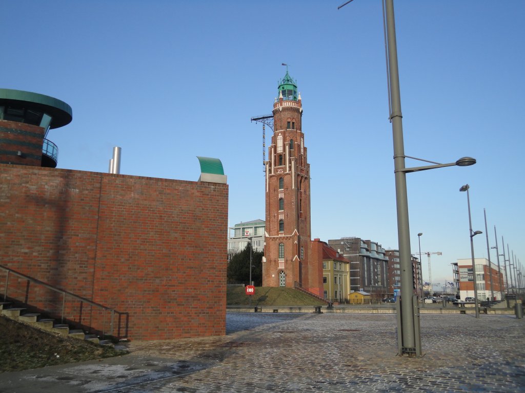 Bremerhaven am 3.2.2012: Simon-Loschen-Leuchtturm