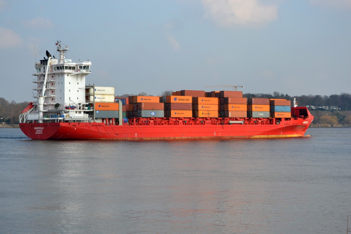 AMERDIJK     Containerschiff     27.02.2014 
Finkenwerder-Rüschpark