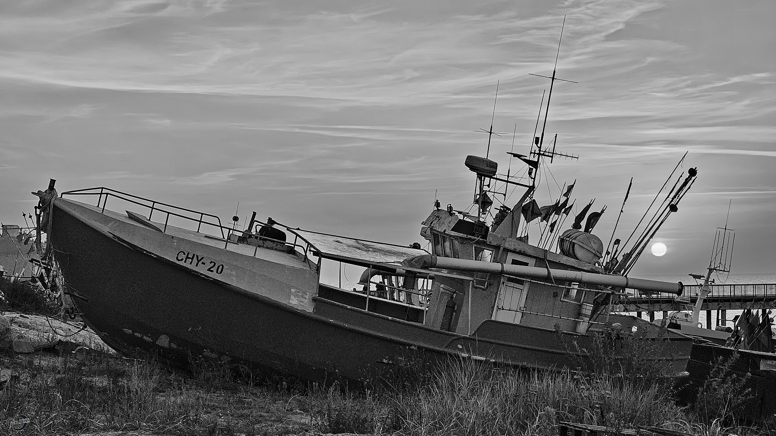 Anfang September 2024 war der Fischkutter CHY-20 im Stranddörfchen Chłopy zu sehen.