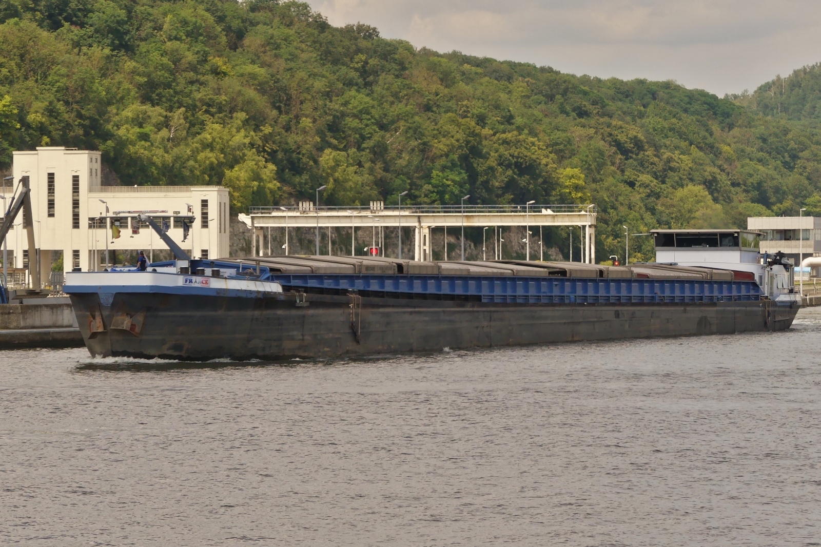 GMS France, aufgenommen beim Verlassen der Schleuse Lanaye am Albertkanal. 07.2024