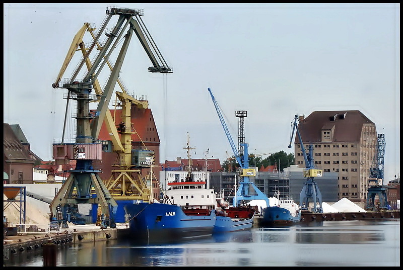 Blick auf den Nordhafen von Stralsund.