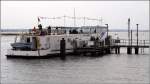 Mit der STADT KAPPELN knnen Rundfahrten auf der Schlei unternommen werden. Hier liegt sie am 04.08.2010 am Anleger der Lotseninsel in der Schleimndung.