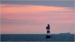 Der nicht mehr aktive Leuchtturm Roter Sand im Morgenrot des 05.05.2017.