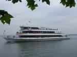 BSB Schiff  Überlingen  unterwegs als Spiel und Spass Schiff hier am 18.08.2010 kurz vor dem Anlegen in Meersburg am Bodensee.