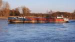 GMS  Athos  (02313083) aus Giurgiu/RO auf Bergfahrt bei Niederalteich/Donau. 28.02.2014