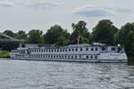 DAS Hotelschiff RIGOLETTO, 02325887, Heimathafen Basel hat im Hafen von Maastricht festgemacht. 19.07.2024