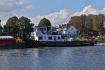 Schubboot SEBTA 02319820, zu Berg auf der MAAS bei Maastricht. 04.10.2024