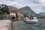 Fahrgastschiff  Lugano  am Anleger Lugano, Giardino (29.04.2006)