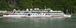 MS   Wappen von Kln   bergwrts bei St. Goarshausen am 4.5.2008. Dieses grte Fahrgastschiff auf dem Rhein wird mittlerweile nicht mehr im Liniendienst eingesetzt.