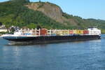 CMS COVANO, ENI 02323931, Flagge NED. Auf dem Rhein talwärts bei Remagen am 10.08.2024.