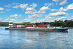 GMS HIRSCHHORN mit Containern auf dem Rhein bei Remagen - 25.08.2024