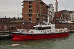 Lotsenboot Schoneveld, Flagge Belgien, aufgenommen an ihrem Liegeplatz nahe Vlissingen.