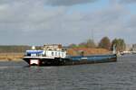 GMS  FIVEL  (02300065 , 64,5 x 8,12m)  am 01.02.2024  auf dem  ELBE-HAVEL-KANAL  vor der Schleuse Zerben zu Berg.