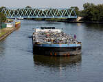 TMS JUTTER ENI 02328826 L.85,75 m B.11,40 T.1925 Flagge Niederlande auf dem WDK am 28.08.2024 an der Schleuse Datteln.