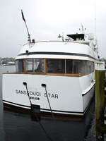 Die Luxusyacht SANSSOUCI STAR (IMO: 8105064) wurde 1982 gebaut und ist hier Anfang Juni 2024 im Hafen von Flensburg zu sehen.