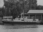 Anfang September 2024 hatte die Yacht (vermutlich ein ehemaliges Polizeischiff) MS GRANNY im Hafen von Peenemünde angelegt.