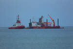 NAUTILUS BALDER (8406157) und NAUTILUS MAXI (IMO 8638449) vor Prora. - 16.01.2025