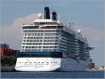 Die 2010 gebaute CELEBRITY ECLIPSE (IMO 9404314) liegt am 02.04.2016 an der Langeliniekajen in Kopenhagen. Sie ist 317 m lang, 36,8 m breit, hat eine GT von 121.878 und bietet 3.145 Passagieren Platz. Heimathafen ist Valletta (Malta).