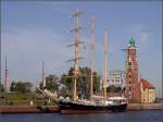 Das bulgarische Segelschulschiff KALIAKRA (IMO 8308410) war im August 2009 fr einige Tage Gast im Neuen Hafen von Bremerhaven. Die KALIAKRA wurde 1984 gebaut, ist 52 m lang, 8 m breit und hat eine Segelflche von 1.080 m. Heimathafen ist Varna. 19.08.2009