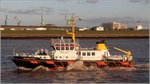 Die WESERLOTSE (IMO 9154804) fährt am 23.03.2016 zum Lotsenwechsel vor Bremerhaven. 