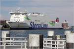 Die 2001 gebaute STENA GERMANICA (IMO 9145476) liegt am 17.07.2018 am Schwedenkai in Kiel. Sie ist 241,26 m lang und 28,70 m breit, hat eine GT/BRZ von 51.839 und kann 1.300 Passagiere sowie 300 PKW befördern. Für LKW stehen 3.900 Lademeter zur Verfügung. Heimathafen ist Göteborg (Schweden). Frühere Namen: STENA HOLLANDICA, STENA GERMANICA III.