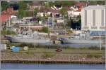 Die Sicherungsboote Y 835 TODENDORF, Y 837 BAUMHOLDER und Y 838 BERGEN am 08.05.2008 in Kiel.