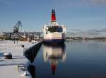 MS Trelleborg im Stadthafen Rostock.  Aufnahme vom 29.12.2014.  