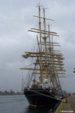 Der russische Viermaster KRUZENSHTERN lag am 27.11.2011 im Hafen von Rostock-Warnemünde