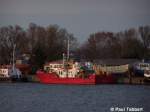 Ein Schiff der Gewsseraufsicht auf dem Dnholm in Stralsund (12.04.07).