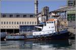 Der 1972 gebaute Schlepper MS VITORIN (IMO 7111042) ist 32 m lang, 9 m breit. Hier liegt der unter der Flagge von Panama fahrende Schlepper am 27.03.2009 im Grand Harbour von Valletta.