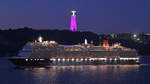 QUEEN ANNE (Cunard) am Morgen des 12.12.2024 im Hafen von Lissabon / Portugal