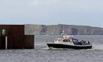 Nordirland: Eines der kleinen Fhrboote (ST Sorney) kehrt von der Rathlin Island nach Ballycastle zurck (29.08.2012)