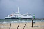Die Berlin ist ein Fährschiff der Reederei Scandlines, das in den Jahren 2010 bis 2012 auf der P+S Werften Stralsund gebaut und von 2014 bis 2016 auf der Fayard-Werft im dänischen Munkebo umgebaut wurde. Sie verkehrt auf der Strecke Rostock–Gedser und verbindet somit Deutschland und Dänemark.
Schiffstyp: RoPax-Fähre. Heimathafen: Rostock, Reederei	Scandlines. Bauwerft:P+S Werften Stralsund / Fayard, Munkebo. Baunummer: 502. Kiellegung: 28. Juni 2010. Indienststellung	23. Mai 2016.
Länge: 169,5 m (Lüa). Breite	24,8 m. Tiefgang (max.): vorgesehen 5,6 m; nach Bau in Stralsund: 6 m nach Umbau 5,5 m.
Tragfähigkeit	4200 tdw. Laufende Spurmeter 1600 m. Zugelassene Passagierzahl: 1300 Personen.
Fahrzeugkapazität	96 LKW oder 460 PKW. Maschinenleistung	15.800 kW (21.482 PS). Höchstgeschwindigkeit	20,5 kn (38 km/h)
Aufnahme: 8. June 2025. Die Berlin ist ein Fährschiff der Reederei Scandlines, das in den Jahren 2010 bis 2012 auf der P+S Werften Stralsund gebaut und von 2014 bis 2016 auf der Fayard-Werft im dänischen Munkebo umgebaut wurde. Sie verkehrt auf der Strecke Rostock–Gedser und verbindet somit Deutschland und Dänemark.
Schiffstyp: RoPax-Fähre. Heimathafen: Rostock, Reederei	Scandlines. Bauwerft:P+S Werften Stralsund / Fayard, Munkebo. Baunummer: 502. Kiellegung: 28. Juni 2010. Indienststellung	23. Mai 2016.
Länge: 169,5 m (Lüa). Breite	24,8 m. Tiefgang (max.): vorgesehen 5,6 m; nach Bau in Stralsund: 6 m nach Umbau 5,5 m.
Tragfähigkeit	4200 tdw. Laufende Spurmeter 1600 m. Zugelassene Passagierzahl: 1300 Personen.
Fahrzeugkapazität	96 LKW oder 460 PKW. Maschinenleistung	15.800 kW (21.482 PS). Höchstgeschwindigkeit	20,5 kn (38 km/h)
Aufnahme: 8. June 2025.