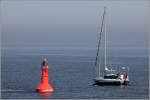 Segelboot MY WAY bei der Steuerbordtonne 26 der Weser. 30.04.2012