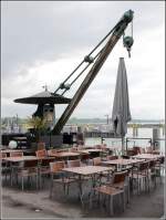 Dieser historische Ladekran steht an der Bodensee-Uferpromenade in Friedrichshafen. 02.06.2013