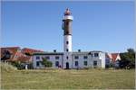 Der 21 Meter hohe Leuchtturm Timmendorf auf der Insel Poel ist seit 1872 in Betrieb. 23.07.2019