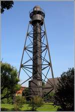 Das alte Oberfeuer Lemwerder war von 1898 bis 1983 in Betrieb. Der  schwarze Leuchtturm  hat eine Hhe von 22 m. 29.08.2017