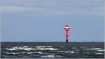 Der 24 m hohe Leuchtturm Tegeler Plate (Int. Nr. B1196) sendet seit 1965 sein Licht über die Wesermündung. 10.09.2019