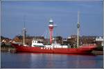 Das Feuerschiff Weser mit dem Taufnamen NORDERNEY I wurde am 13.03.1907 in Dienst gestellt. Seine erste Station war bis 1914 vor Norderney. Seine letzte Station war bis zum 23.09.1981 Weser. Heute liegt es in Wilhelmshaven als Museumsschiff und Clubheim. Scan eines Dias vom 06.09.2004.
