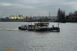 DEEPENSCHRIEWER II am 28.3.2022, Hamburg, Elbe vor den Landungsbrücken /    Mess- und Peilschiff der HPA / Lüa 27,5 m, B 8,6 m, Tg 1,35 m / 2 Diesel ges.