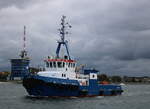 Fairplay Schlepper XVll am 03.10.2024 in Warnemünde