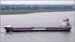 Die 2001 gebaute VANCOUVERBORG (IMO 9213741) am 01.08.2011 Weser aufwrts fahrend. Sie ist 132 m lang, 16 m breit, hat eine GT von 6.361 und eine DWT von 9.850 t. Heimathafen ist Delfzijl (Niederlande).