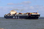 Containerschiff  MSC LAURA  vor Maasvlakte/Rotterdam 5.6.2024